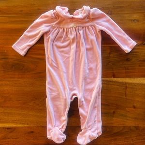 Ralph Lauren Baby Girl Pink Footie Onesie 9m